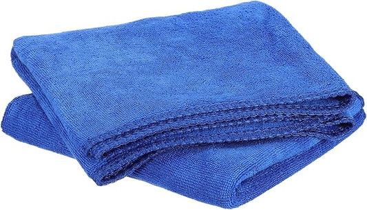 HARFINGTON 2 Pack Microfiber Cleaning Cloth, 24" x 12" Multi-Functional Cleaning Towels Reusable Absorbent Rags for Car Wash Kitchen Household Window Clean, Sapphire Blue
