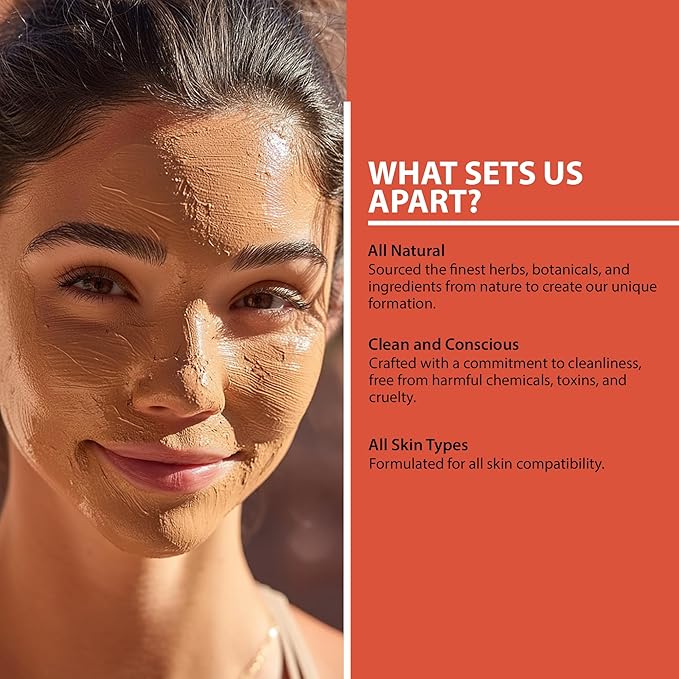 PRANA Sandalwood & Turmeric Face Mask - Natural Cleansing Facial Mask with Ayurvedic Ingredients - Bentonite & Kaolin Clay Mask - Brightening, Hydrating, Anti-Aging - Vegan & Cruelty-Free Mask (60ml)