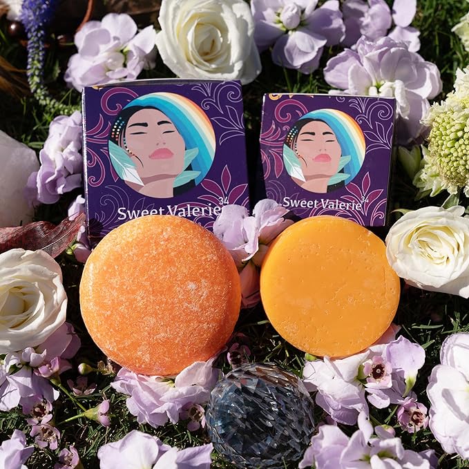 Shampoo & Conditioner Bar Set - Made with Organic Ingredients - Hydrating, Promotes Hair Growth, Anti-Frizz - All Hair Types - Paraben-Free & Cruelty-Free
