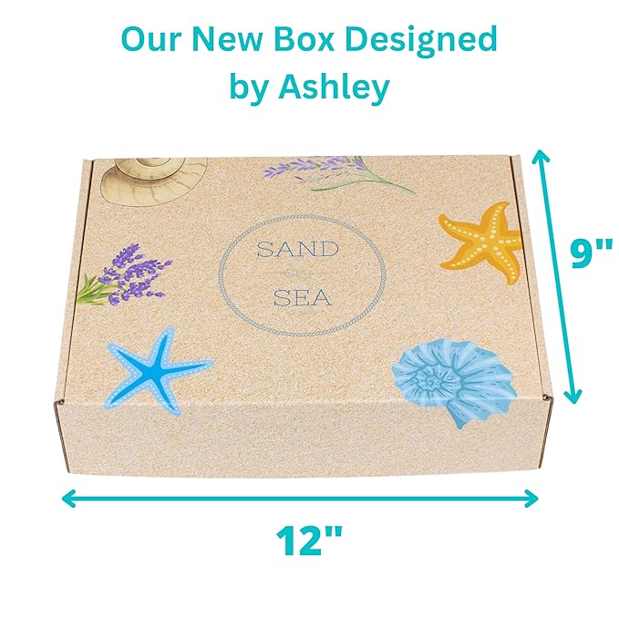 Bath Gift Set for Women, Handmade Gifts For Women, Relaxing, Pampering & Beauty Gift Basket, Unique Spa Kit for Woman, Mom, Best Friend Self Care Gift Box 13 pc (Ocean Dream)