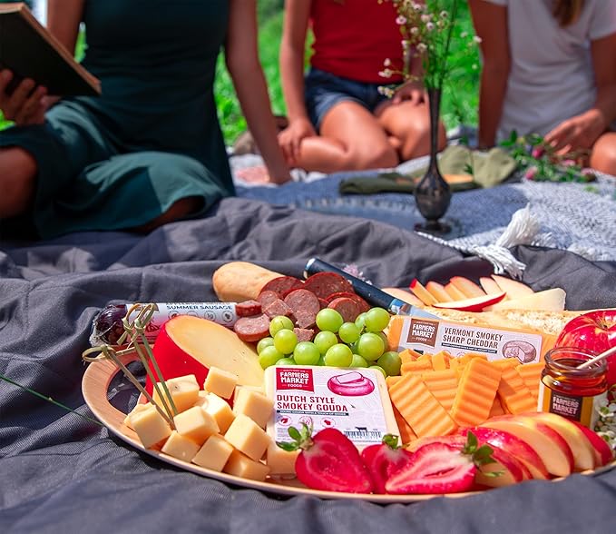 Farmers Market, Gluten Free, Keto, Paleo, Low Sodium, Zero Sugar, Wisconsin Cheese Gift Sets, 6 Count