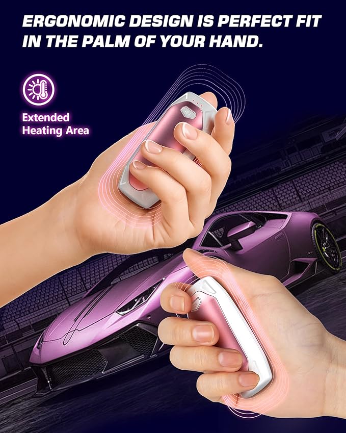 Kesguar Hand Warmers Rechargeable - 2 Pack 14000mAh AI Electric Hand Warmers with Charging Case, Magnetic 2 in 1 Pocket Handwarmers, Portable Heater Gifts for Women/Men/Golf/Camping/Hunting
