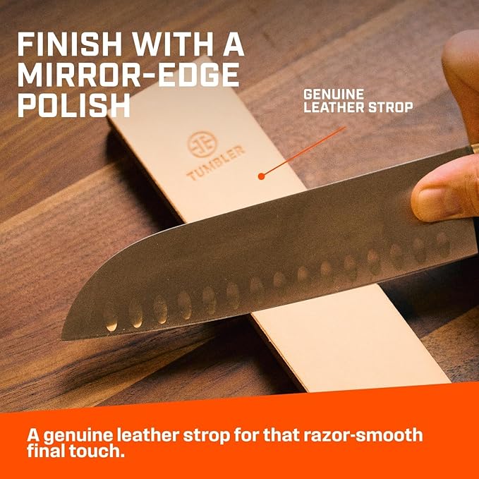 Tumbler Rolling Knife Sharpener Starter Set - Knife Sharpening Made Easy - Holiday Gift Set