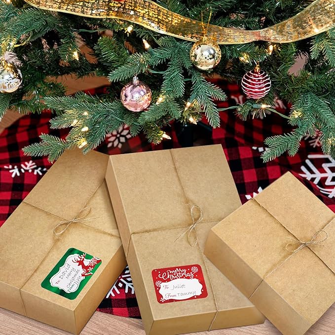 12 Rustic Kraft Gift Wrap Boxes with Lids for wrapping Large Clothes (Assorted sizes for wrapping Robes,Blankets, Coat, and Shirts) and 80 Different Occasion Tag Stickers for Mother’s, Father’s Day,Birthdays, Baby Showers, Weddings Presents Packaging