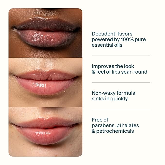 Cliganic Tinted Lip Balm - Non-GMO, 4 Colors - Enriched with Vitamin E, Cruelty Free (Pack of 2)