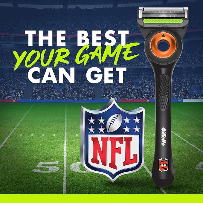 Gillette Labs Special NFL Bengals Edition Shaving Razor for Men - 1 Handle, 1 Razor Blade Refill, Perfect for Game Day Grooming, GilletteLabs with Exfoliating Bar