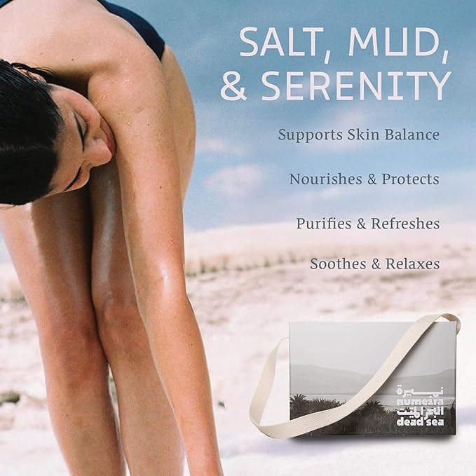 Dead Sea Gift Box - 7 Piece Wellness Collection with Bath Salts, Magnesium Bath Flakes, Magnesium Oil, Mud Mask, Salt Soap, & Mud Soap - Elegant Gift for Women, Men, & Special Occasions