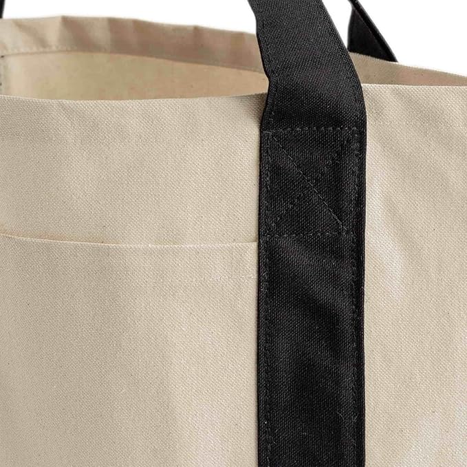 12 Pack Mini Iconic Canvas Shopping Bags with Gusset – Reusable Eco-Friendly Tote Bags with Handles