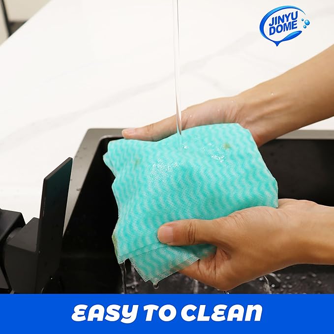 Handi Wipes Reusable Cloths, Green Disposable Kitchen Cleaning Towel Roll, Heavy Duty J Cloth,100 Count