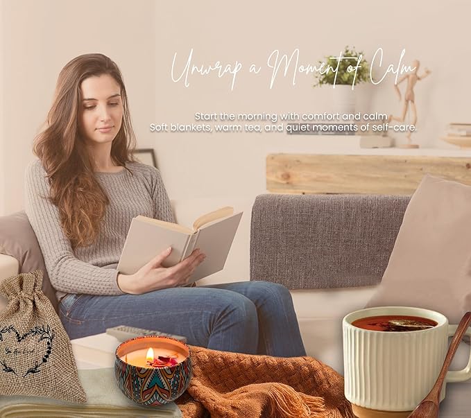 Get Well Soon Gift Baskets for Women - Self Care Package - After Surgery, Sympathy Gifts, Thinking of You/Grief/Bereavement/Miscarriage Gifts for Women(Burnt Orange)