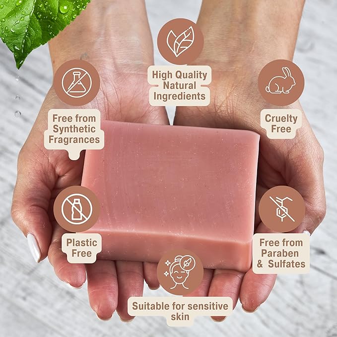 Natural Lavender Soap (4-Pack) | Crafted with Pure Essential Oils | Calm & Moisturizing Natural Vegan Soap for Body, Face & Hands | Chemical Free | Handmade in the USA