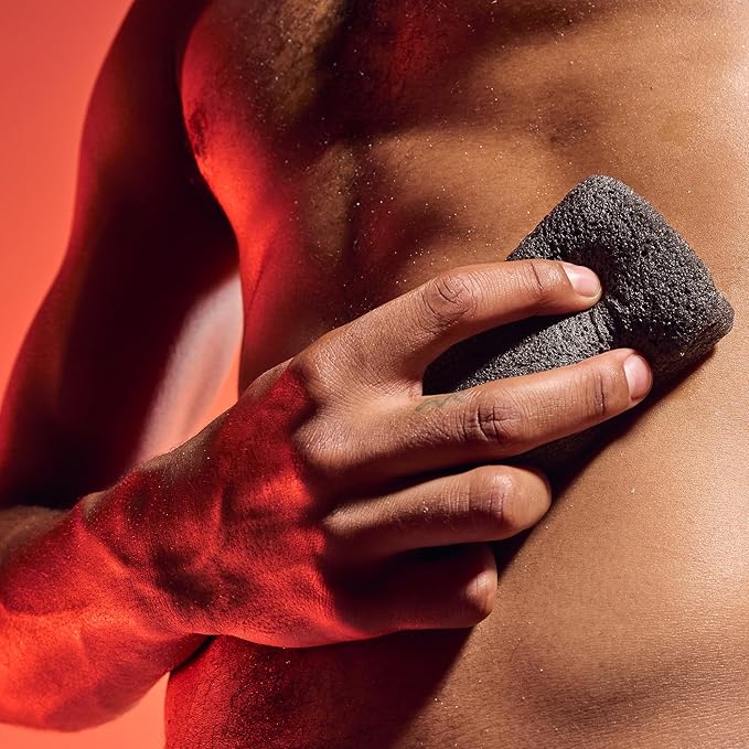 AKT The Konjac Sponge, Plant-Based Shower Sponge with Activated Charcoal, Exfoliating Body Sponge for Sensitive Skin, Natural, Shower Scrubber, Compostable Bath Essential