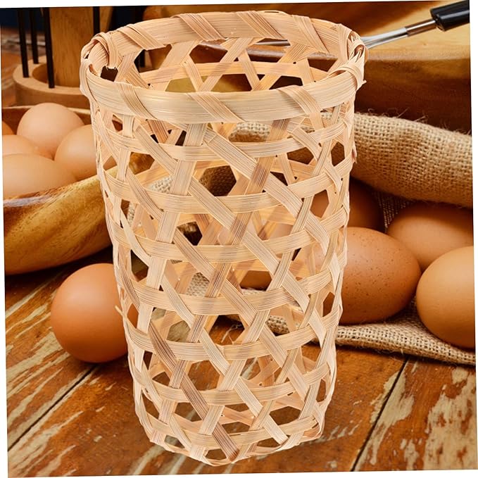 4Pcs Natural Woven Household Storage Baskets Sundries Organizer for Fruits Snacks Flowers Decorative and Practical Home Storage