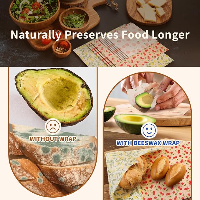 Natural Beeswax Food Wrap Set