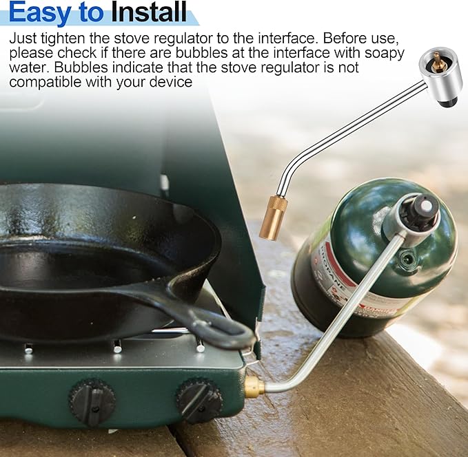 5430 Gas Stove Pressure Regulator Compatible with Most Coleman Stoves & Grills and Fold N Go Stoves, the Coleman Stove Propane Adapter for Maintains Stable Propane Gas Pressure in Coleman stoves