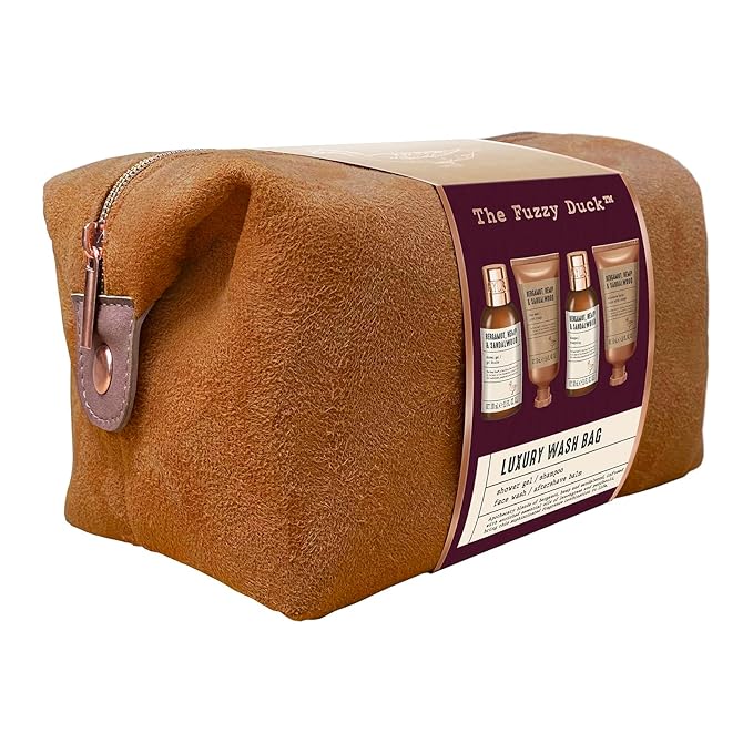 Baylis & Harding The Fuzzy Duck Bergamot, Hemp & Sandalwood Men's Luxury Toiletry Bag Gift Set - Vegan Friendly