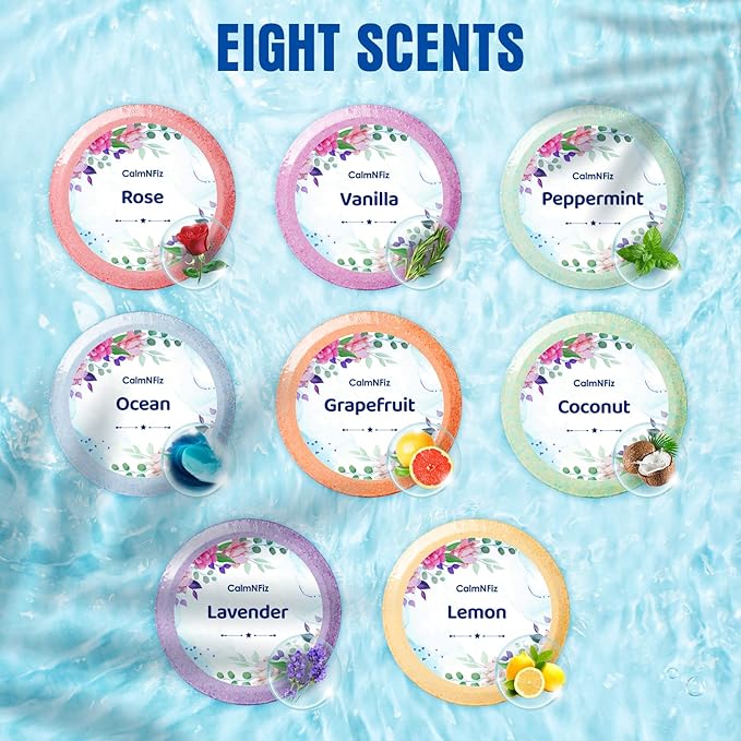 Shower Steamers Aromatherapy 8 Pack - Christmas Stocking Stuffers & White Elephant Gifts for Women, Men, Adults - Travel Essentials & Self Care Gifts for Relaxation of Home, Hotel & Gym