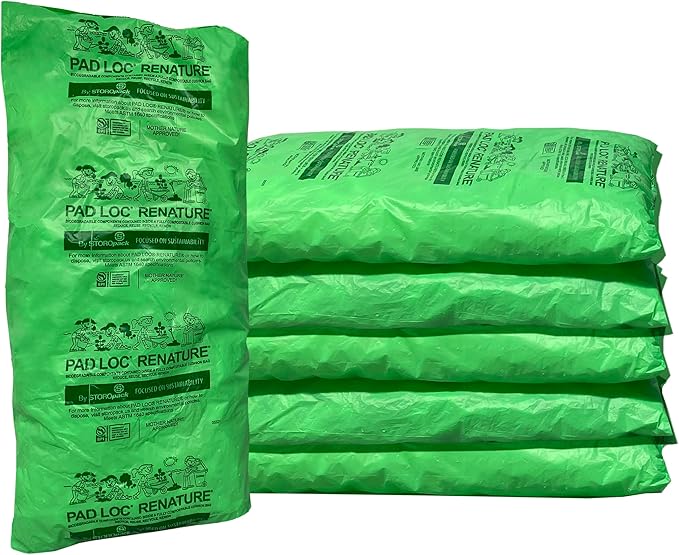 Packing Peanuts, 6 Pack, Green, Compostable & Biodegradable Packing Peanut For Shipping, Moving & Storage, Packing Peanuts For Void Filling