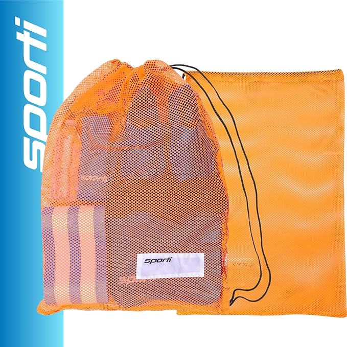 Sporti Swimming Equipment Bags, Mesh Drawstring Backpack,Swim Bag for Swimmers,Mesh Backpack for Beach