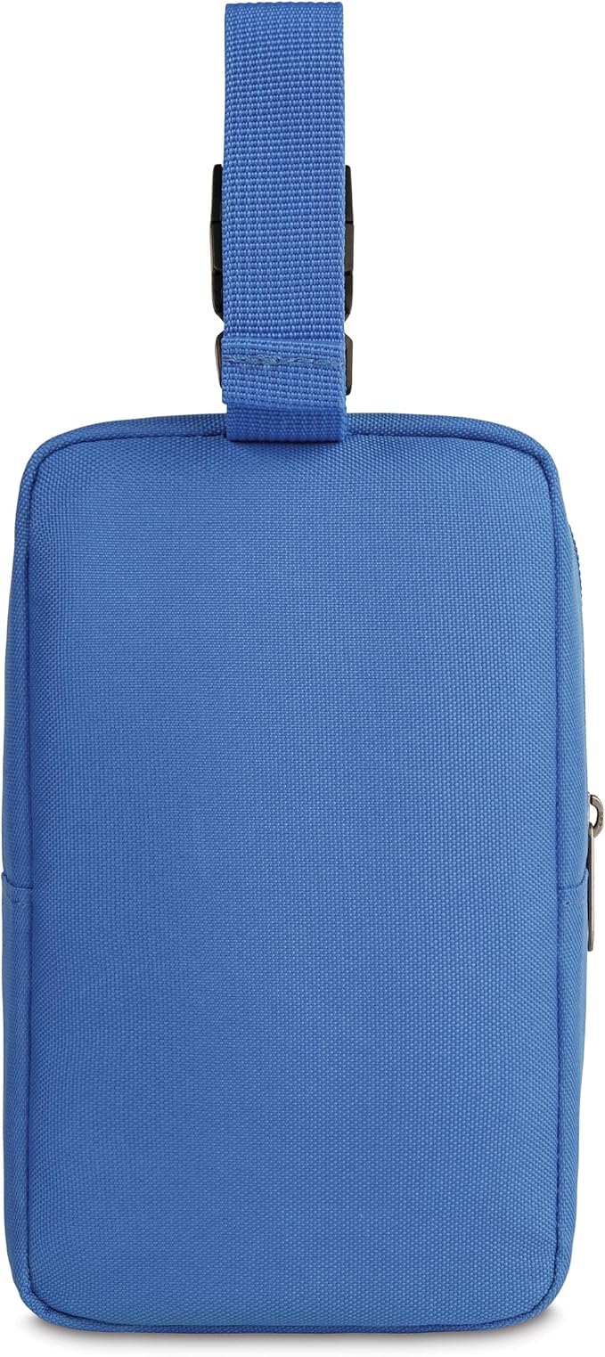 PackIt Freezable Upright Snack Box, Azure Blue, Built with ECOFREEZE Technology, Fully Freezable, Collapsible, Reusable, With Top Buckle Handle and Top Load Design, For Perishable Snacks On the Go