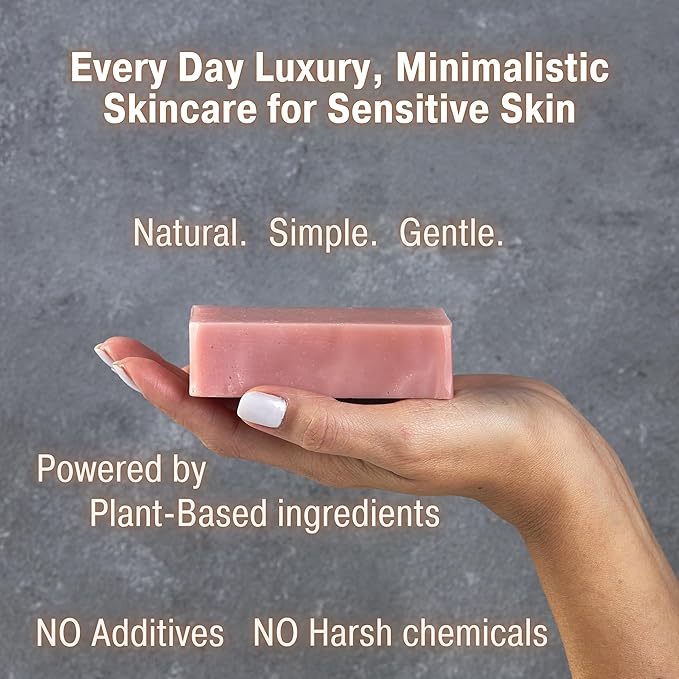 Natural Lavender Soap (4-Pack) | Crafted with Pure Essential Oils | Calm & Moisturizing Natural Vegan Soap for Body, Face & Hands | Chemical Free | Handmade in the USA