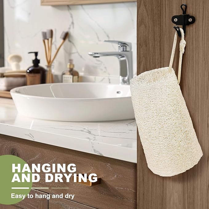 7 Pack Natural Loofah Body Scrubber Sponge, 5 Inches Organic Luffa for Exfoliating & Smooth Skin Cleansing, Ideal for Men & Women, Spa & Shower Use