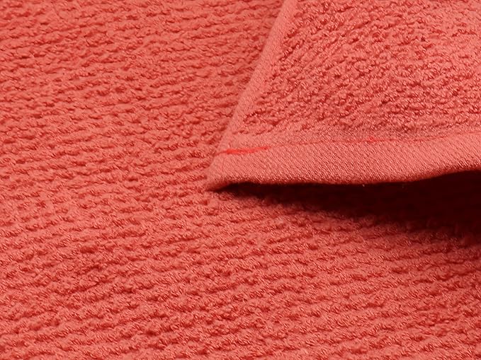 Cotton Dish Towels for Kitchen Drying Dishes, Set of 3, Terry Kitchen Hand Towels, Light and Soft Tea Towels for Baking, 15 Inch x 25 Inch (Red Set)