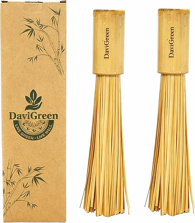 Natural Bamboo Kitchen Brush – Multi-Purpose Crumb Brush for Counters, Tables & Shelves | Eco-Friendly, Durable, Lightweight | Set of 2 (9 Inch)