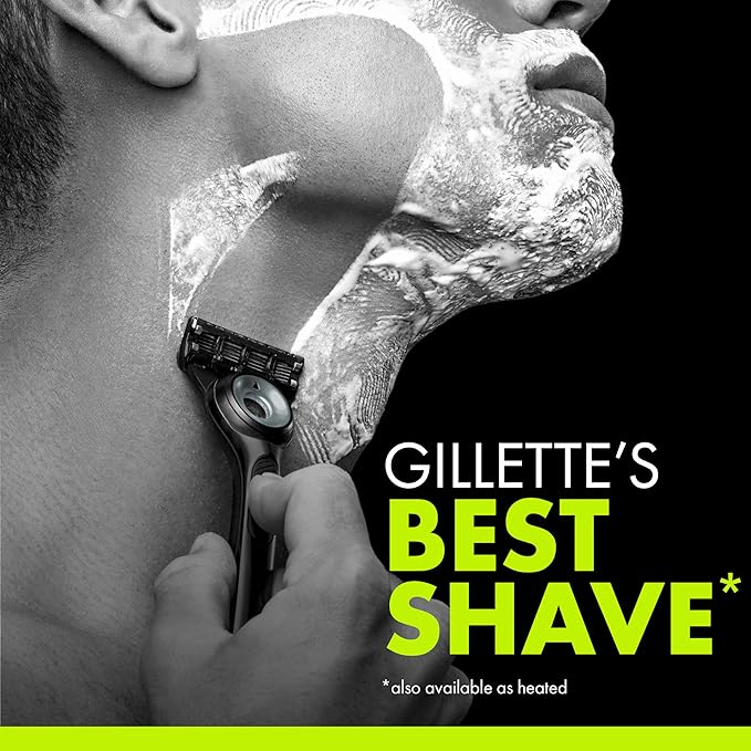 Gillette Labs Special NFL Lions Edition Shaving Razor for Men - 1 Handle, 4 Razor Blade Refills & Magnetic Stand, Holiday Gifts for Men, GilletteLabs with Exfoliating Bar