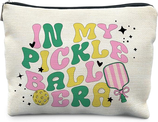 Pickleball Gifts for Women, Pickleball Gifts, Pickleball Makeup Bag for Women, In My Pickleball Era Cosmetic Bag Toiletry Bag, Gifts for Pickleball Lovers, Pickleball Stuff, Pickleball Accessories