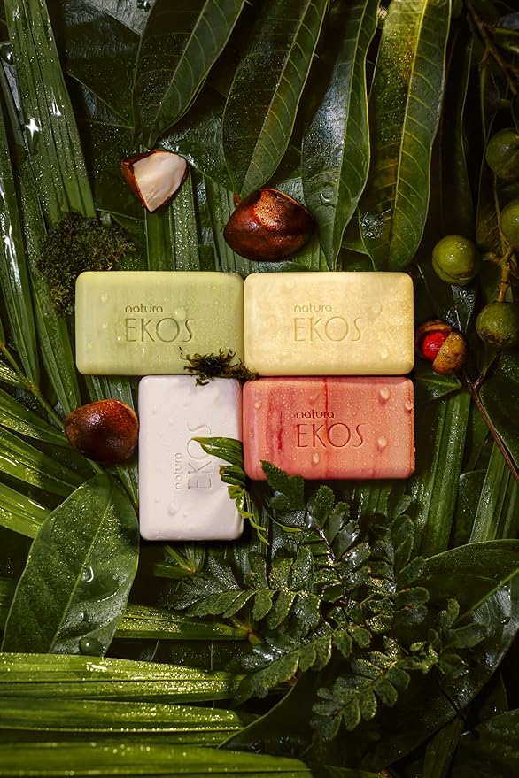 natura - Bar Soap Set - Moisturizing & Nourishing Vegan Amazonian Ingredients for Soft, Smooth Skin - Ucuuba, Brazil Nut, Andiroba, Passion Fruit Bar Soap Set - 4-pack 3.5oz (100g)