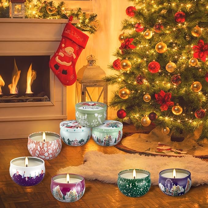 Christmas Candle Advent Calendar 2025 24 Days ScentedTumbler Candle Countdown to Xmas Natural Soy Wax,Christmas Gifts for Adult Women and Men Season & HolidayGifting