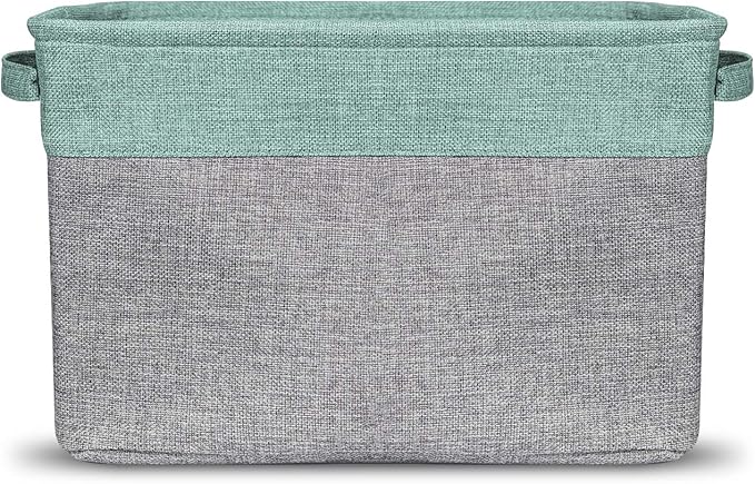 Sorbus Premium Fabric Storage Cubes 15 Inch - Big Sturdy Collapsible Storage Bins with Dual Handles - Foldable Baskets for Organizing - Decorative Cube Storage Bins for Home & Office Use- 3 Pack| Teal
