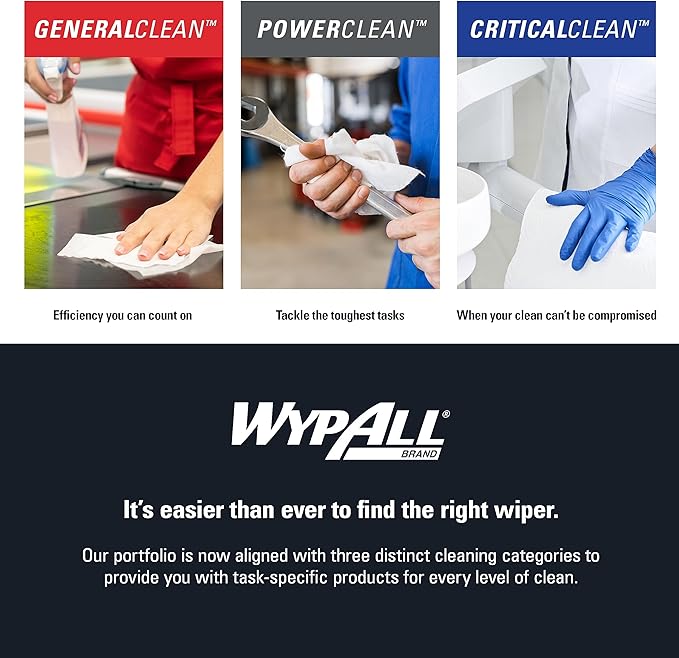 WypAll GeneralClean L30 Cloths Heavy Duty Cleaning Wipes (05812), Quarterfold, Strong and Soft Bulk Paper Wipers, White (12 Packs of 90 Sheets, 1,080 Sheet Total)