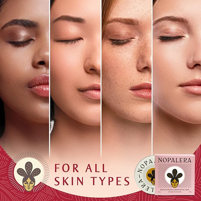Nopalera Jasmine Lotion Bar, Solid Plant-Based Body Moisturizer with Nopal Cactus Oil, Clean Vegan Formula, Pink, 2.2 oz, As Seen on Shark Tank