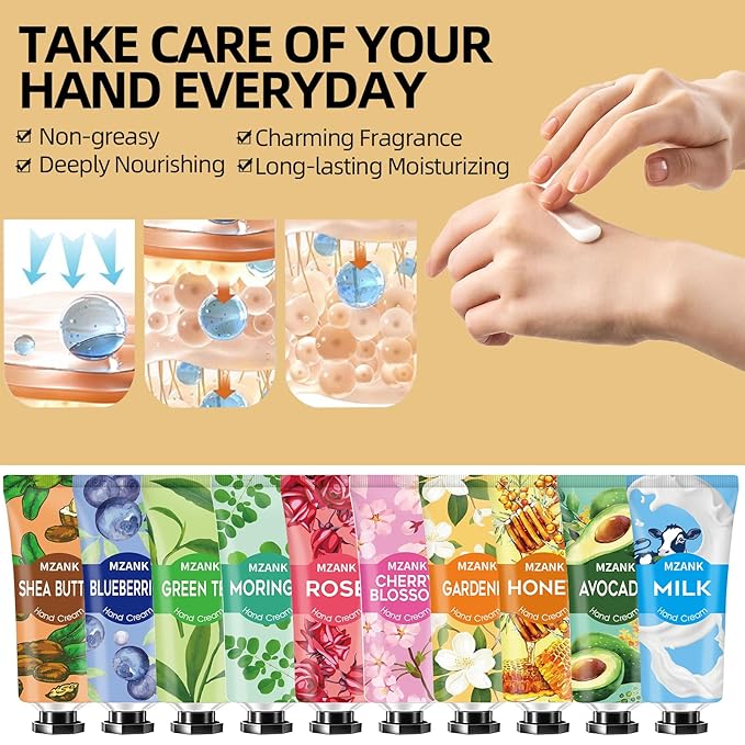 14 Pack Hand Cream for Dry Cracked Hands,Stocking Stuffers Gifts for Women Teengirls,Valentines Day Gifts,Bridesmaid Gifts,Nurse Appreciation Gifts,Teacher Appreciation Gifts,Hand Lotion Travel Size