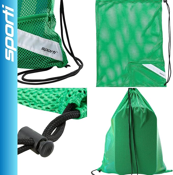 Sporti Swimming Equipment Bags, Mesh Drawstring Backpack,Swim Bag for Swimmers,Mesh Backpack for Beach