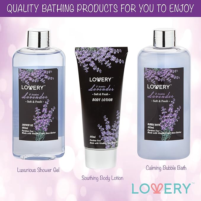Christmas Gifts, Spa Gift Basket, Luxury 9 Piece Bath & Body Set For Women & Men,Lavender & Jasmine Scent With Shower Gel, Bubble Bath, Lotion, Bath Salt, Body Scrub,Massage Oil, Loofah & Basket