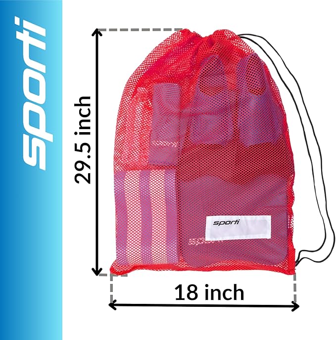 Sporti Swimming Equipment Bags, Mesh Drawstring Backpack,Swim Bag for Swimmers,Mesh Backpack for Beach