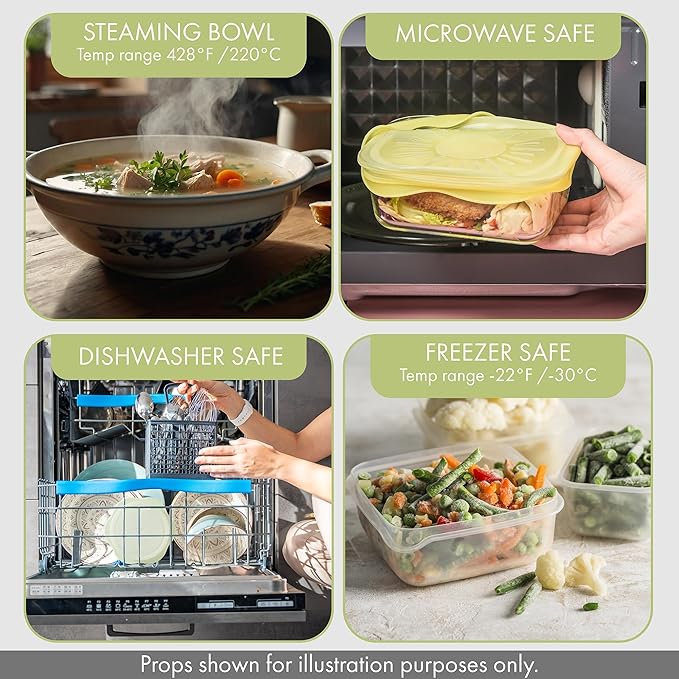Reusable Silicone Food Covers– 6‐Piece