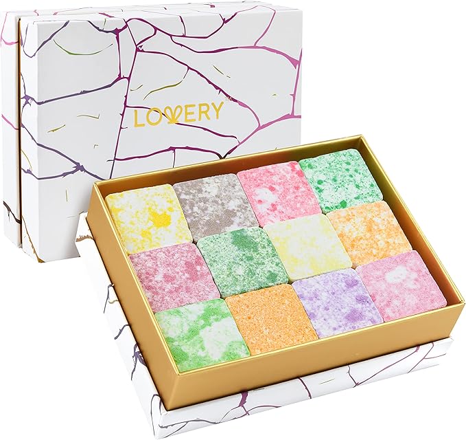 Christmas Aromatherapy Shower Steamers, Variety Pack of 12 Shower Bombs, Natural Scented Marble Shower Tablets, Birthday, Relaxing Gift Ideas for Women & Men, Essential Oil Bath Bomb Eucalyptus More