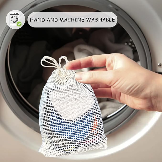 Reusable Makeup Remover Pads - 20 Pack Reusable Cotton Rounds 2-Ply, Washable Bamboo Face Pads for All Skin Types with Cotton Bag for Storage