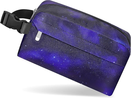 Small Insulated Snack Bag Lunch Box,Collapsible Reusable Small Lunch Bag with Snap Buckle Handle for Beach Travel Picnic,Starlit Sky 5-Can(3L)