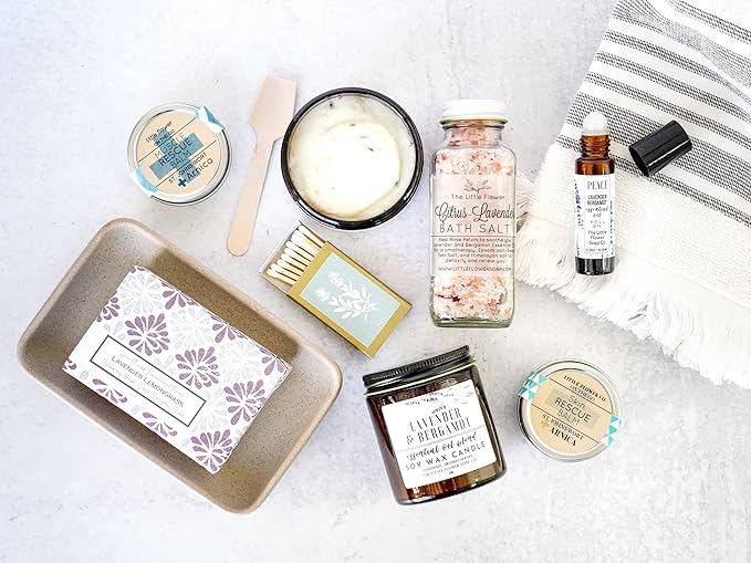 Relaxation Spa Box - Self Care Best handmade soap Gift idea for Mom