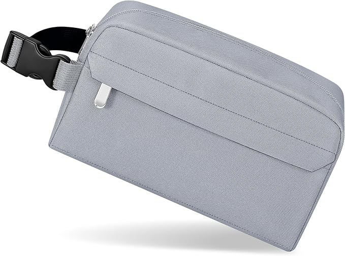 Small Insulated Snack Bag Lunch Box,Collapsible Reusable Small Lunch Bag with Snap Buckle Handle for Beach Travel Picnic,Grey 5-Can(3L)