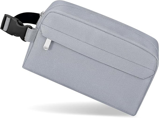 Small Insulated Snack Bag Lunch Box,Collapsible Reusable Small Lunch Bag with Snap Buckle Handle for Beach Travel Picnic,Grey 5-Can(3L)