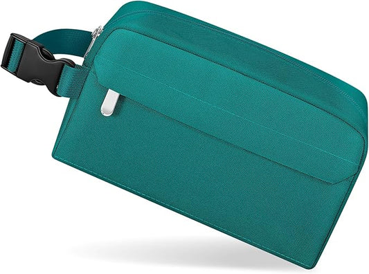 Small Insulated Snack Bag Lunch Box,Collapsible Reusable Small Lunch Bag with Snap Buckle Handle for Beach Travel Picnic,Peacock Green 5-Can(3L)