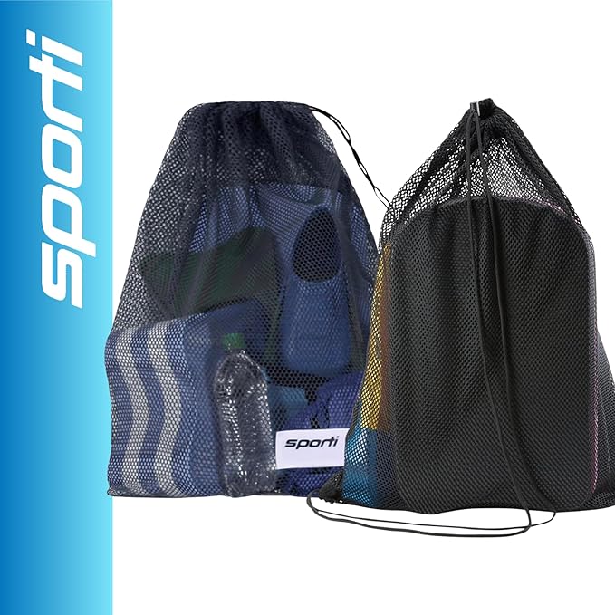 Sporti Swimming Equipment Bags, Mesh Drawstring Backpack,Swim Bag for Swimmers,Mesh Backpack for Beach
