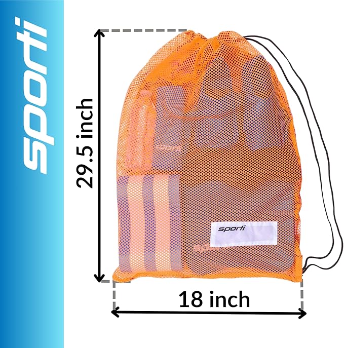 Sporti Swimming Equipment Bags, Mesh Drawstring Backpack,Swim Bag for Swimmers,Mesh Backpack for Beach