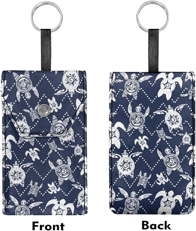 Purse Tissue Packs Lightweight Canvas Tissue Holder with Hanging Rope Travel Tissue Pouch for Coins Keys Decorative Tissue Holder for Daily Turtle Pattern